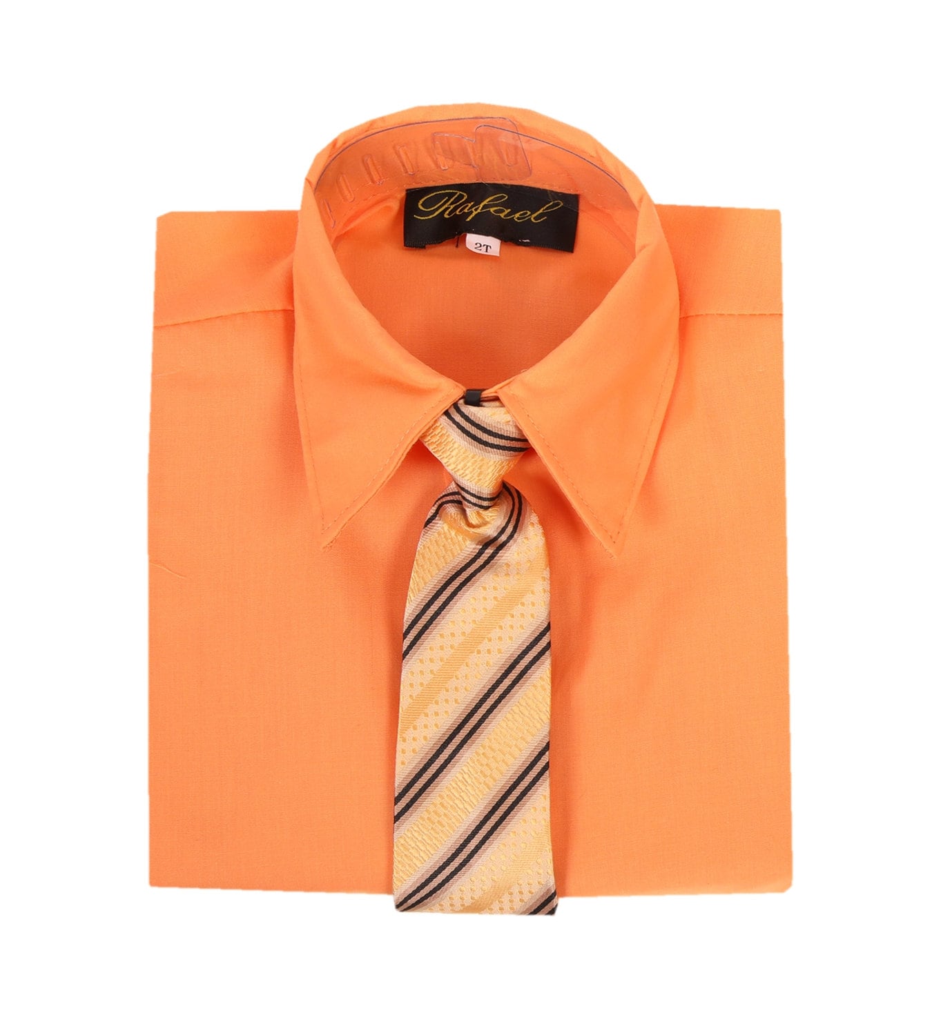 Jungen Orange Kürbis Mandarin Formal Langarm Kleid Shirt Mit Passender Krawatte Jungen Orange Kürbis Mandarin Formal Langarm Kleid Shirt Mit Passender Krawatte von HopeMeetsFashion