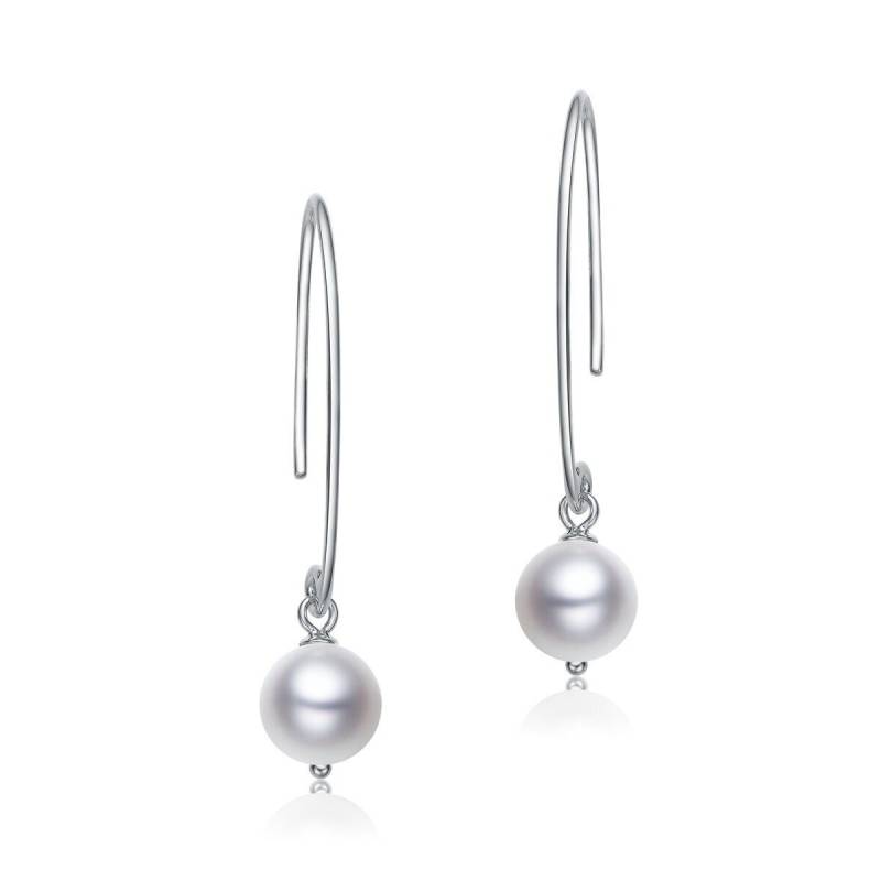 Perlen Ohrringe, Sterling Silber Schlichte S925 Handgemachte Ohrringe Perlen Ohrringe, Sterling Silber Schlichte S925 Handgemachte Ohrringe von HopeRomance