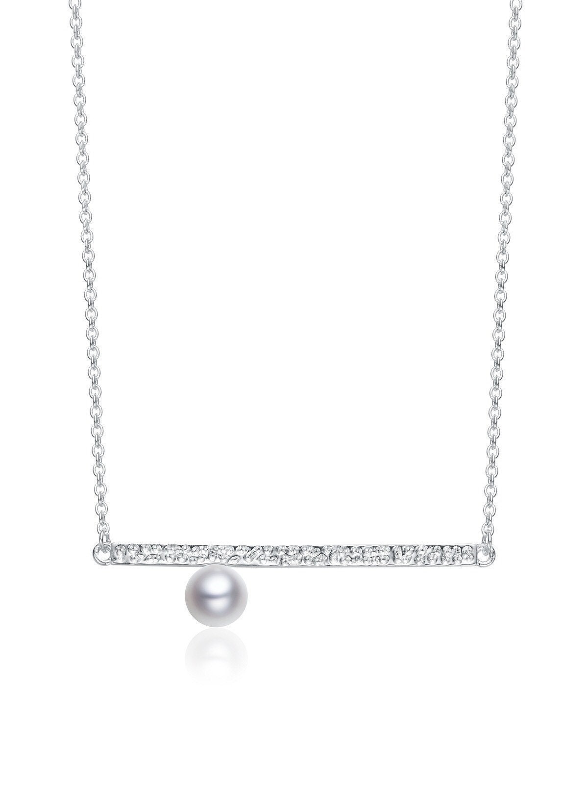 Perlenkette, Sterlingsilber Gehämmert Bar Anhänger Halskette, Minimalist Stapelbar Tragen - Halsketten, Designer Schmuck Perlenkette, Sterlingsilber Gehämmert Bar Anhänger Halskette, Minimalist Stapelbar Tragen - Halsketten, Designer Schmuck von HopeRomance