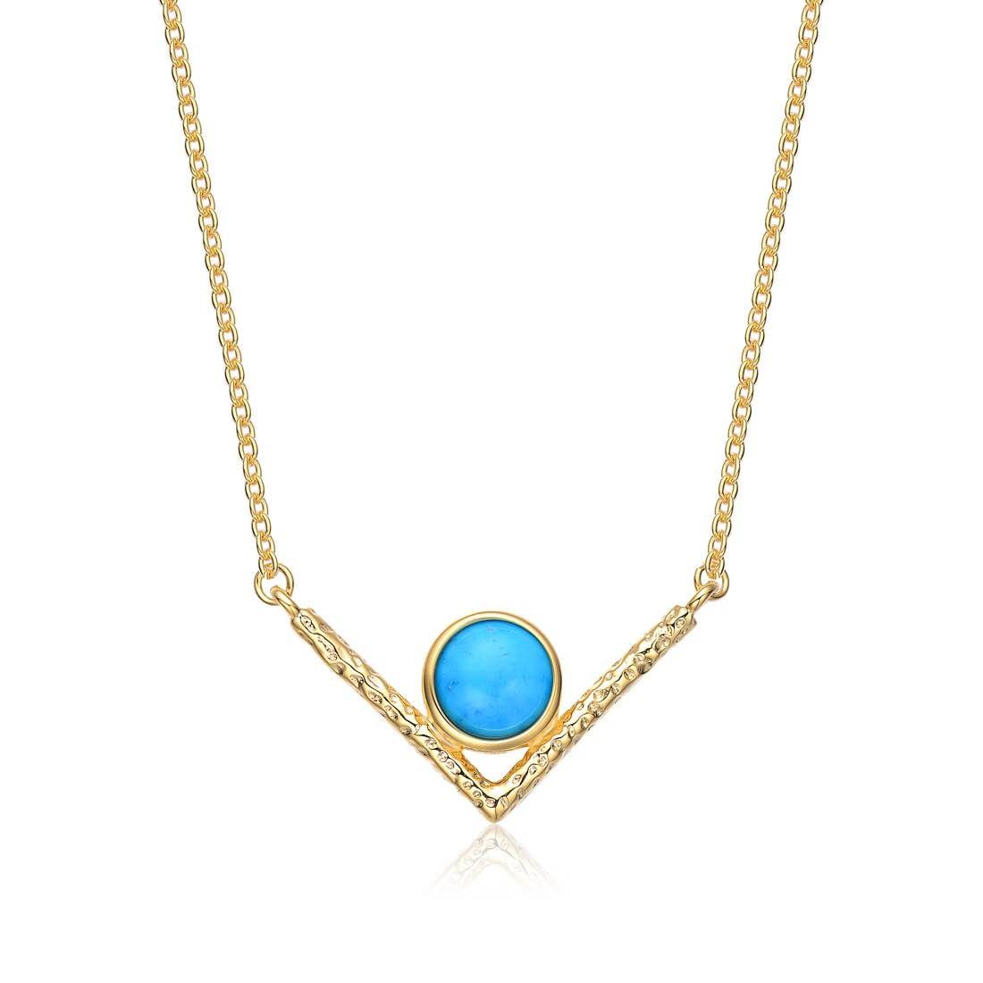 Türkis Halskette, Natürliche V Anhänger Handgemachter Schmuck, Sterling Silber Gold Designer Schmuck Türkis Halskette, Natürliche V Anhänger Handgemachter Schmuck, Sterling Silber Gold Designer Schmuck von HopeRomance