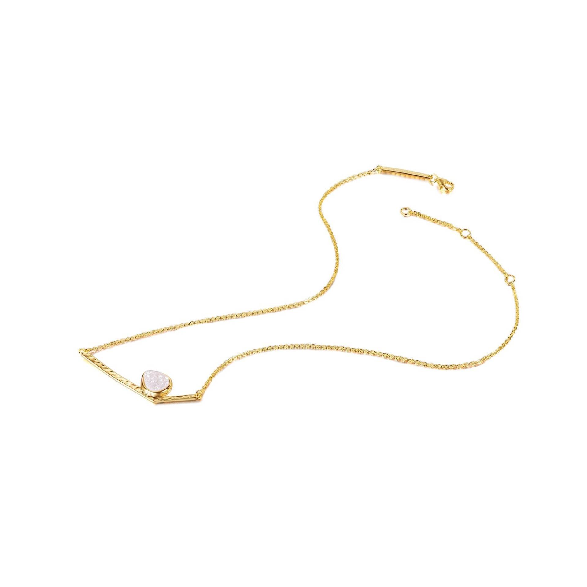 sterling Silber Druzy Halskette, Weiß Und Gehämmerte Bar Anhänger Gold Handwerker Schmuck sterling Silber Druzy Halskette, Weiß Und Gehämmerte Bar Anhänger Gold Handwerker Schmuck von HopeRomance
