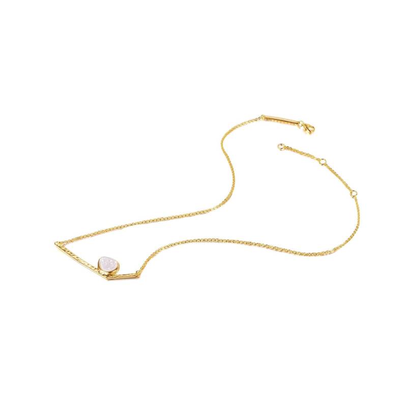 sterling Silber Druzy Halskette, Weiß Und Gehämmerte Bar Anhänger Gold Handwerker Schmuck sterling Silber Druzy Halskette, Weiß Und Gehämmerte Bar Anhänger Gold Handwerker Schmuck von HopeRomance
