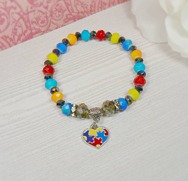 Autism Awareness Armband, Schmuck Autismus, Zu Unterstützen, Eine Sache, Autismus-Armbänder, Bunte Armband Autism Awareness Armband, Schmuck Autismus, Zu Unterstützen, Eine Sache, Autismus-Armbänder, Bunte Armband von HopeinBracelets
