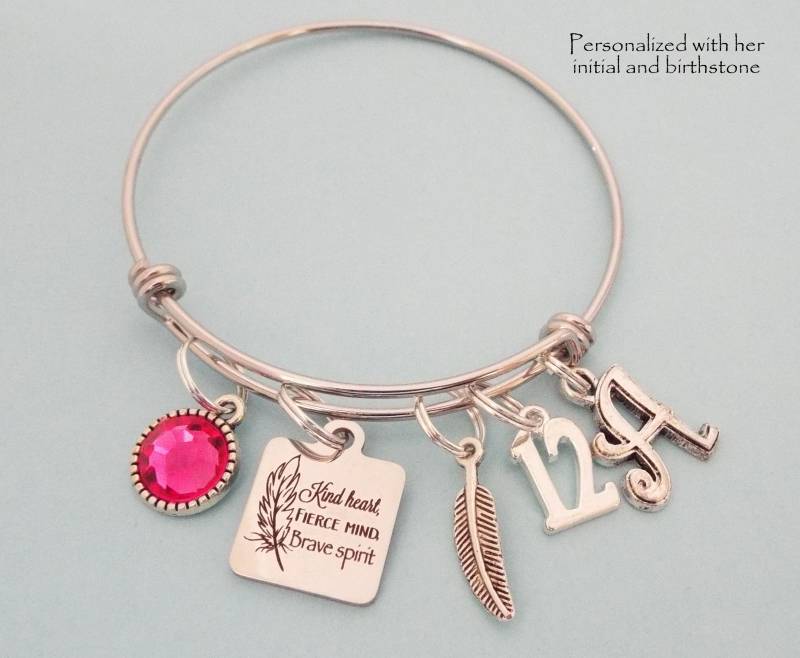 12.geburtstag Charm Armband Personalisierter Schmuck Mit Initialen Und Geburtssteinen von HopeisHipJewelry