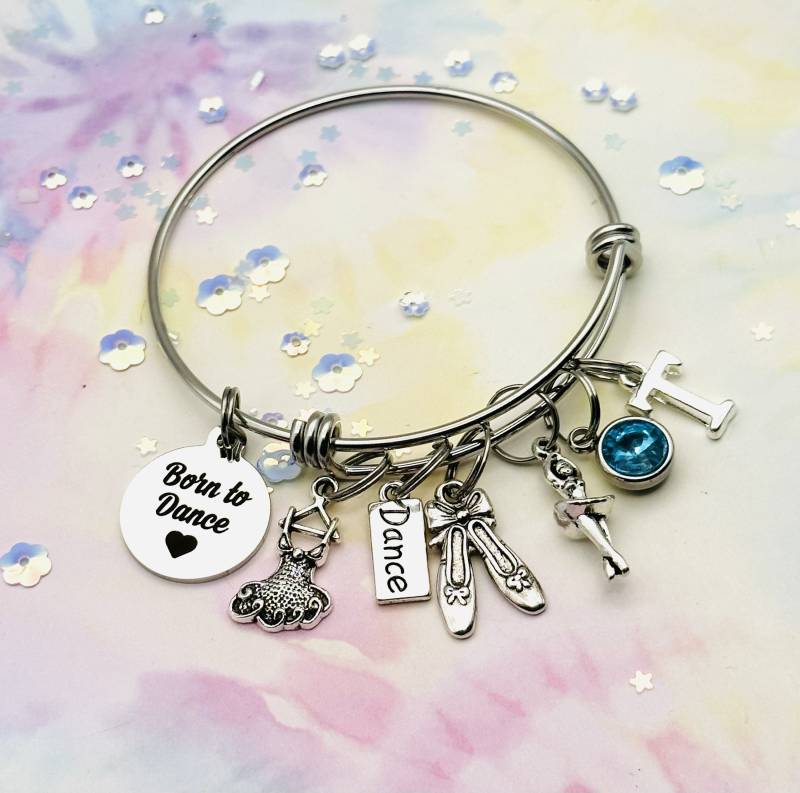 Ballett Tänzerin Bettelarmband Personalisierter Edelstahl Armreif von HopeisHipJewelry