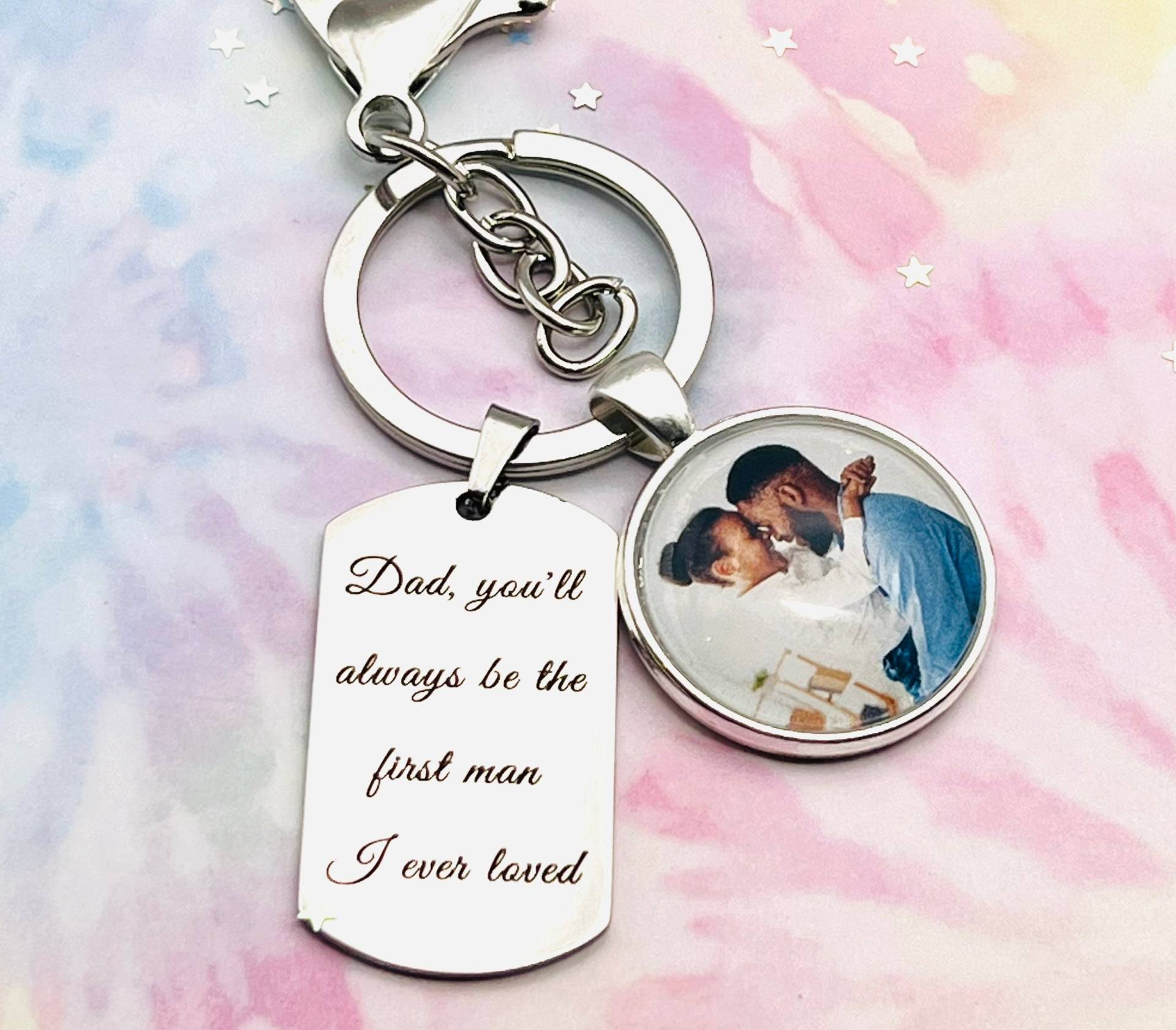 Benutzerdefinierte Foto Schlüsselbund Für Papa, Personalisierte Vatertagsgeschenk, Kinder Porträt Geschenk von HopeisHipJewelry