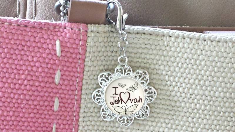 I Herz Jahwe Blumen Taschenanhänger Jw Pionier Geschenk von HopesDesignsJW