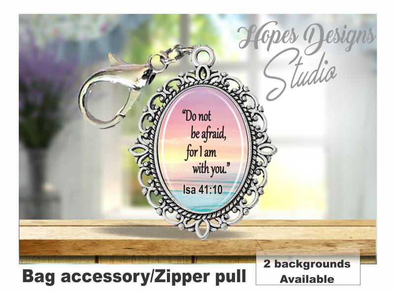 Jw Geschenke/Ovaler Reißverschluss, Taschenaccessoire/'hab Keine Angst' Jesaja von HopesDesignsJW