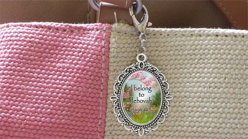 Jw Geschenke/Ovaler Reißverschluss, Taschenanhänger "Ich Gehöre Zu Jahwe' Jw.org/Taufgeschenk Pioniergeschenk Convention Geschenk von HopesDesignsJW