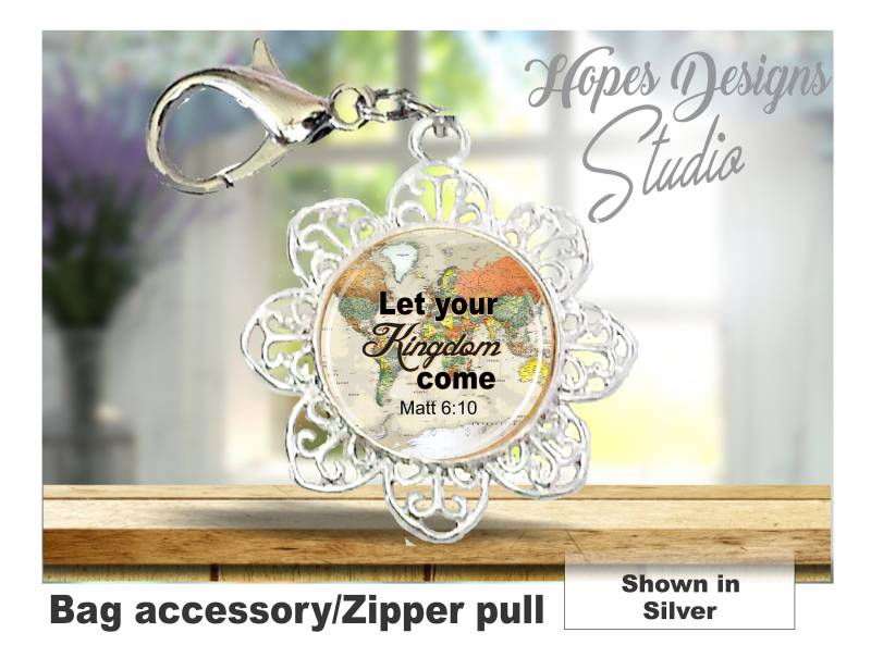 Jw Geschenke/Reißverschluss, Taschenanhänger/'lass Dein Reich Matthäus 6, 10 Kommen/Blumen Taschenanhänger/Jw.org/Pionier von HopesDesignsJW