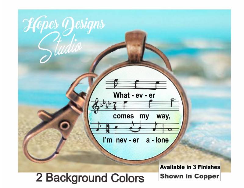 Jw Song Schlüsselanhänger "Never Alone' Drehclip, Religiöses Geschenk von HopesDesignsJW