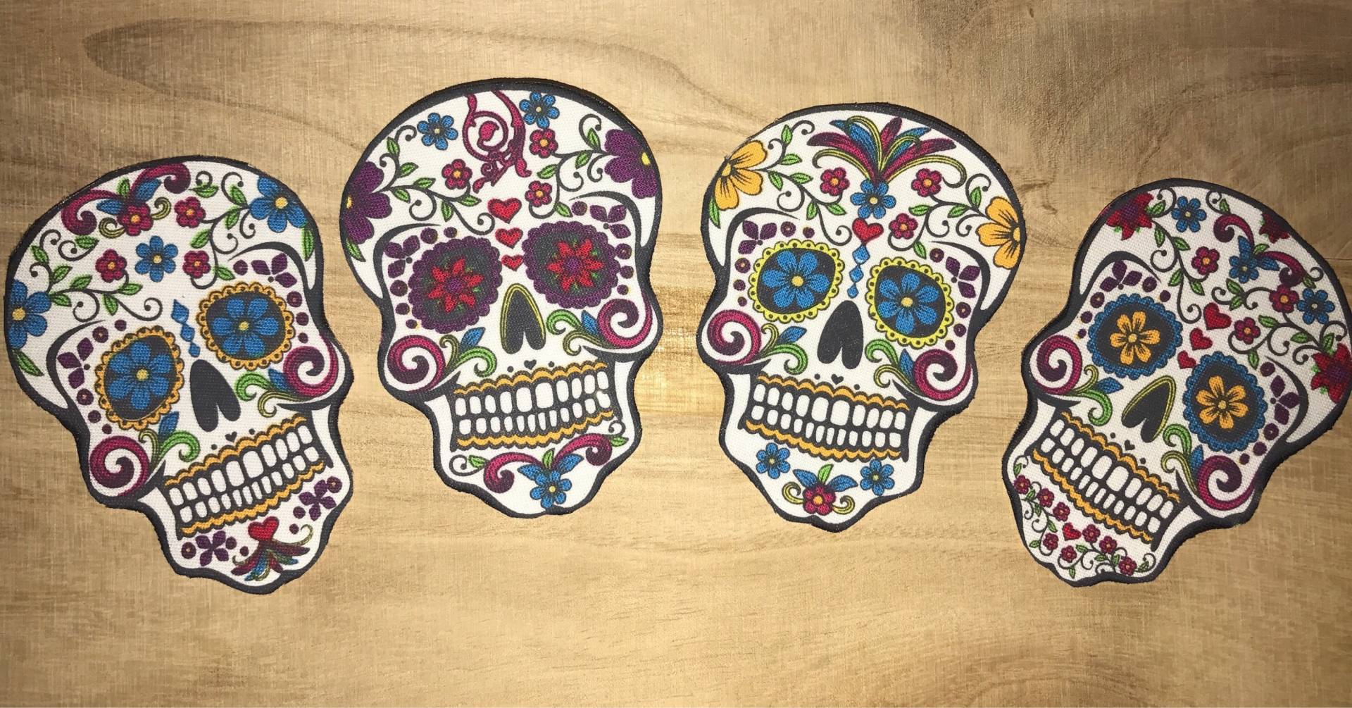 Sugar Skulls Stoffapplikation Zum Aufnähen Sugar Skulls Stoffapplikation Zum Aufnähen von HopesJewels