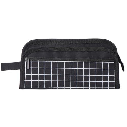 Hopesky Federmäppchen – Hartes Stifteetui mit großer Kapazität & stabilem Reißverschluss, Organizer-Schlamperetui mit Tragegriff & Fächern für Schule, Büro & Reisen (Schwarz) von Hopesky