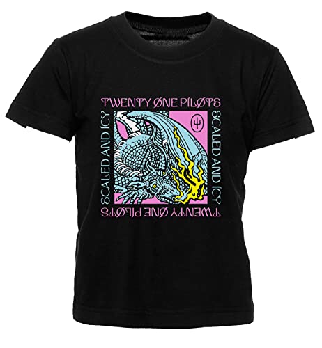 Copy of 21 Pilots Kinder T-Shirt Schwarz Jungen Mädchen Rundhals Leicht Beiläufig Kurzarm Kid's Boy's Girl's Crew Neck Black von Hopestly