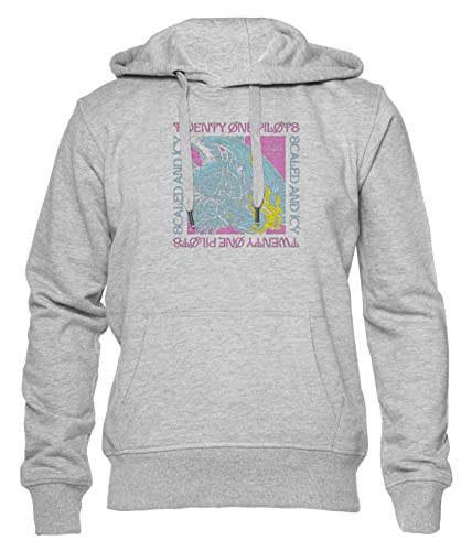 Copy of 21 Pilots Unisex Hoodie Herren Damen Grau Lange Ärmel Kapuzenpulli Men's Women's Grey von Hopestly