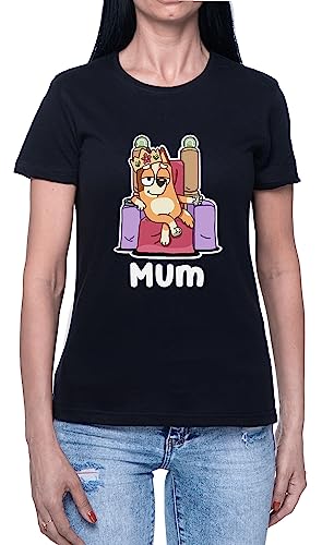 Die Hundemutter Trägt Eine Krone Auf Dem Kopf Damen T-Shirt Schwarz Rundhals Leichtes Lässiges Kurzarm Women's Black Crew Neck Casual Short Sleeves Die Hundemutter Trägt Eine Krone Auf Dem Kopf Damen T-Shirt Schwarz Rundhals Leichtes Lässiges Kurzarm Women's Black Crew Neck Casual Short Sleeves von Bhgytec