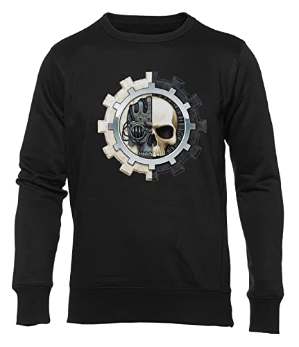 Hopestly Adeptus Mechanicus Unisex Jumper Herren Dammen Schwarz Rundhals Lange Ärmel Sweatshirt Men's Womens Black Crew Neck Long Sleeves von Hopestly