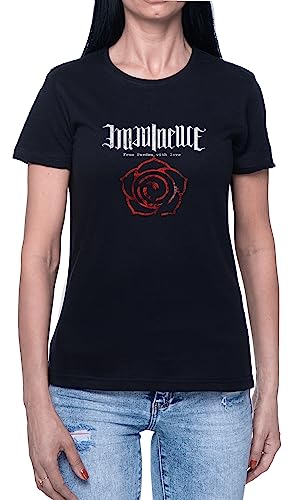 Imminence Form Sweden with Love Damen T-Shirt Schwarz Rundhals Leichtes Lässiges Kurzarm Women's Black Crew Neck Casual Short Sleeves von Hopestly