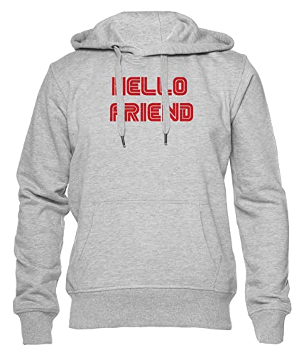 Mr. Robot Hello Friend Unisex Hoodie Herren Damen Grau Lange Ärmel Kapuzenpulli Men's Women's Grey S von Hopestly