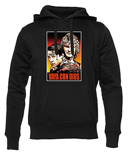 Point Break Vaya Con Dios Unisex Hoodie Herren Damen Schwarz Lange Ärmel Kapuzenpulli Men's Women's Black L von Hopestly