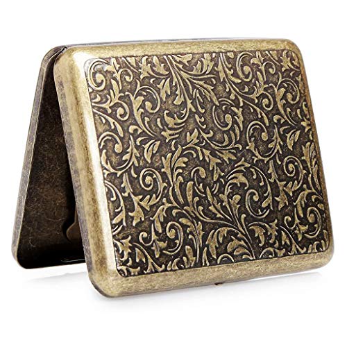 Hopewey Retro Zigarettenetui Metall Zigarettenschachtel für 20 Zigaretten, antik Zigarettenetui elegantem Aussehen und besonderem Qualitäten von Hopewey