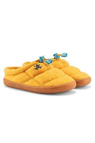 Hopfrög Kids Hoppuff Polar - Barfußdesign Kinder Hausschuhe - Rutschfeste Sohle, Polar Kinderschuhe (Gelb, EU Schuhgrößensystem, Kleinkind, Numerisch, M, 32) von Hopfrög Kids