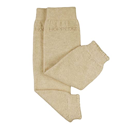 Hoppediz Babystulpen aus Kashmir / Merinowolle, Baby Leg Warmers, Einheitsgröße, creme von Hoppediz