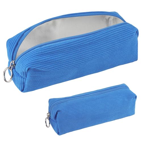 Hopton Niedliches Federmäppchen, Kordsamt, ästhetisches Federmäppchen für Mädchen und Jungen, Stifteetui, einfaches Schreibwaren-Federmäppchen, Make-up-Tasche, tragbares Federmäppchen für Damen von Hopton