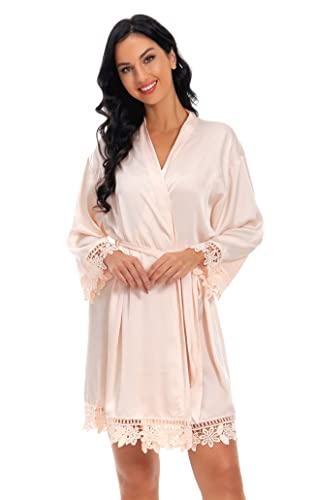Damen Satin Bademäntel Spitze Seide Robe Braut Bademäntel Braut Bademäntel Weich Kimono Bademantel, Champagner, Einheitsgröße Mehr Damen Satin Bademäntel Spitze Seide Robe Braut Bademäntel Braut Bademäntel Weich Kimono Bademantel, Champagner, Einheitsgröße Mehr von Horezsie