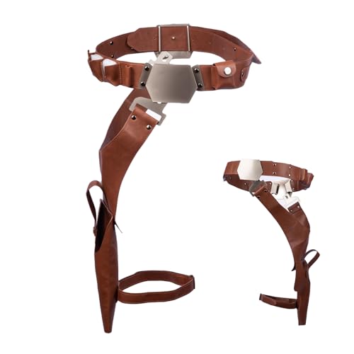 Horizoncos Han Solo Gürtel mit Blaster Holster Han Solo Kostüm Erwachsene Herren Halloween Cosplay Prop, Gürtelschnalle aus Metall, Adult von Horizoncos