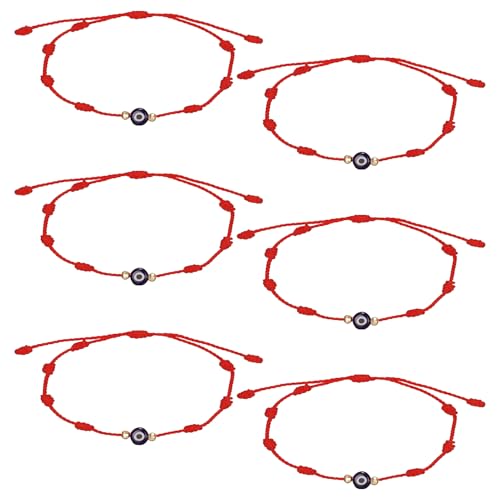 Horktrust Rotes armband, Verstellbares rotes Glücksarmband – 6 Stück – Geschenk für Freunde und als Glücksbringer rotes armband schutz – Ideal als Geschenk (Amulette gegen den bösen Blick) von Horktrust