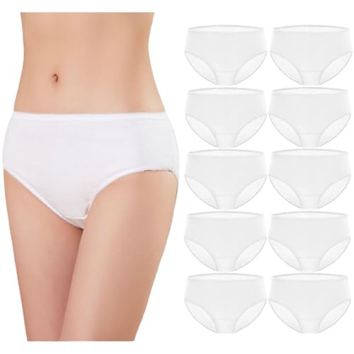 10 Stück Damen Einweg Unterhosen,Frauen Baumwolle Schwangere Höschen für Reise Hotel Spa Schwangere Postpartum - Einzel Verpackt von Hornice