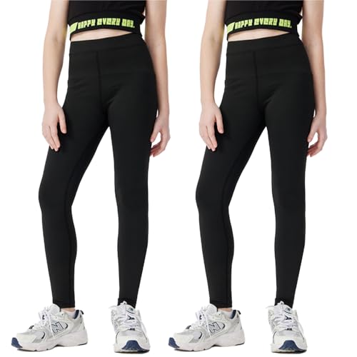 2er Pack Mädchen Leggings Sport Jeggings Lang Fitness Yoga-Hose Hohe Taille Sporthosen Schule Tanzen Workout Freizeit,12-13 Jahren 2er Pack Mädchen Leggings Sport Jeggings Lang Fitness Yoga-Hose Hohe Taille Sporthosen Schule Tanzen Workout Freizeit,12-13 Jahren von Hornice