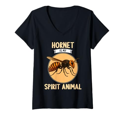 Damen Hornissen Hornisse T-Shirt mit V-Ausschnitt Damen Hornissen Hornisse T-Shirt mit V-Ausschnitt von Hornissen Hornisse Tier Shop