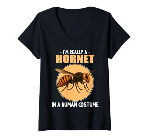 Damen Hornissen Hornisse T-Shirt mit V-Ausschnitt Damen Hornissen Hornisse T-Shirt mit V-Ausschnitt von Hornissen Hornisse Tier Shop