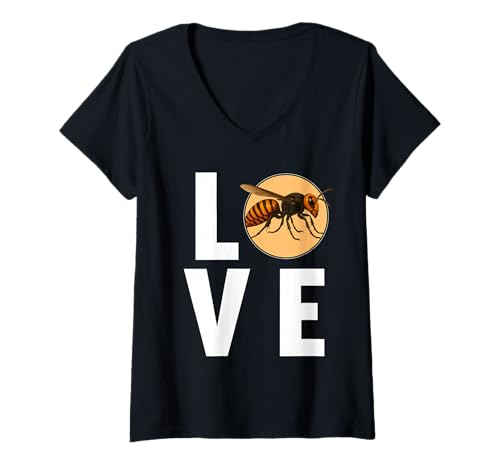 Damen Hornissen Hornisse T-Shirt mit V-Ausschnitt Damen Hornissen Hornisse T-Shirt mit V-Ausschnitt von Hornissen Hornisse Tier Shop