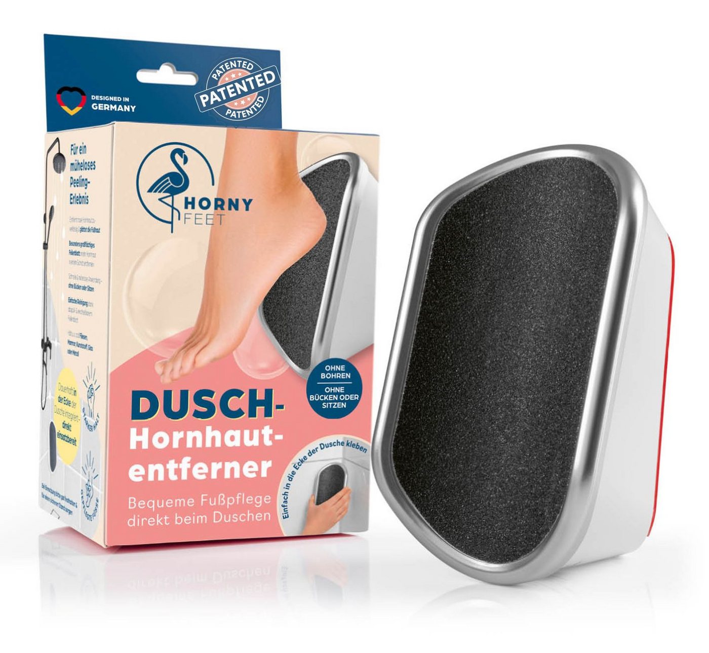HornyFeet Hornhautfeile Hornhautentferner für die Dusche, Extragroße Hornhautfeile, Bequem & einfach Hornhaut entfernen direkt beim Duschen - kein Bohren HornyFeet Hornhautfeile Hornhautentferner für die Dusche, Extragroße Hornhautfeile, Bequem & einfach Hornhaut entfernen direkt beim Duschen - kein Bohren von HornyFeet