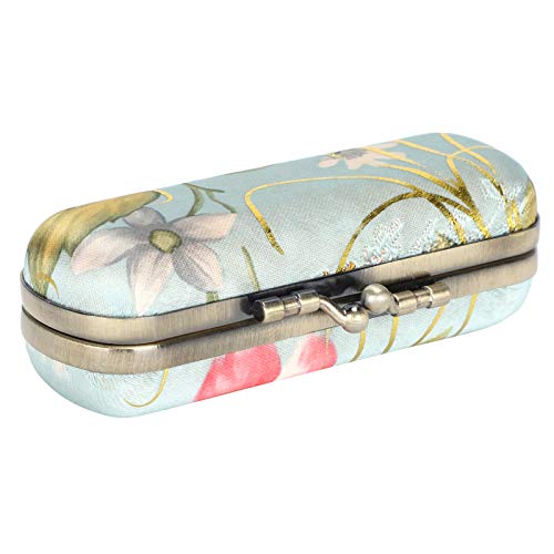 Lippenstift-Etui, Vintage-Stickmuster, tragbarer Lippenstift-Etui, Halter mit Spiegel, Kosmetik-Aufbewahrungsset, Damen, Blumen-Lippenstift-Etui zur Aufbewahrung von Lippenstift und Lipgloss, von Horoper