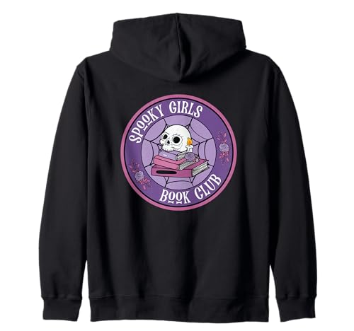 Gruseliges Mädchen Buch Club Lustiges Gothic Leseskelett Kapuzenjacke Gruseliges Mädchen Buch Club Lustiges Gothic Leseskelett Kapuzenjacke von Horror Reader Girlies