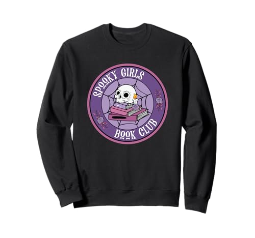 Gruseliges Mädchen Buch Club Lustiges Gothic Leseskelett Sweatshirt Gruseliges Mädchen Buch Club Lustiges Gothic Leseskelett Sweatshirt von Horror Reader Girlies