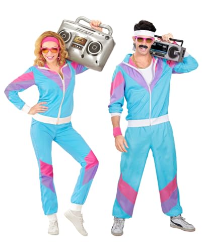 Horror-Shop 80er Jahre Jogging Anzug Unisex für Fasching & Mottoparty M-50 von Horror-Shop