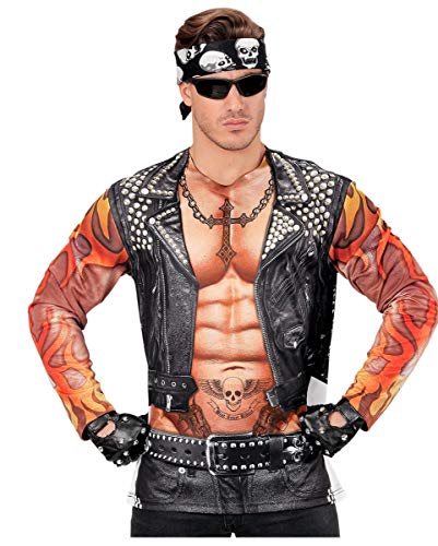 Horror-Shop Biker Man Shirt Longsleeve als Rocker Verkleidung für Heavy Metal Fans XL Horror-Shop Biker Man Shirt Longsleeve als Rocker Verkleidung für Heavy Metal Fans XL von Horror-Shop