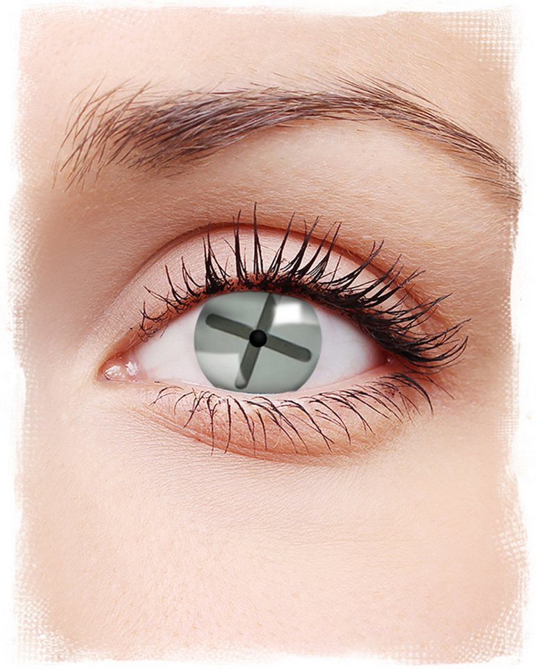 Horror-Shop Farblinsen White Button Fantasy Kontaktlinsen von Horror-Shop