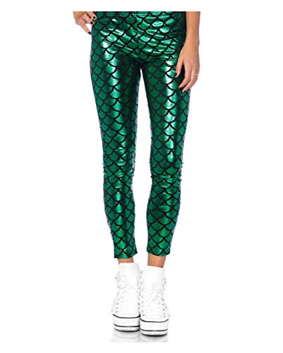 Horror-Shop Grüne Mermaid Leggings als Kostümhose für Karneval & Motto Party S von Horror-Shop