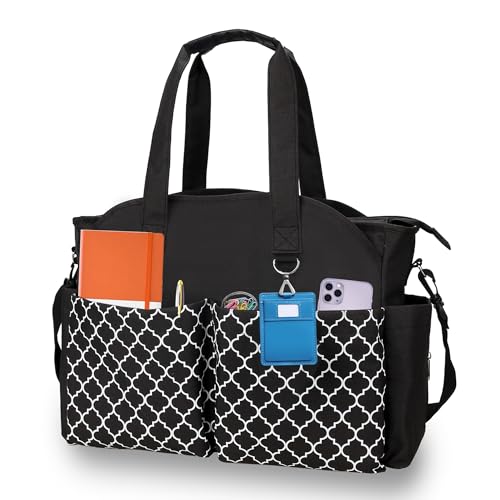 Horsande Lehrertasche Damen, Arbeitstasche Damen Büro, Lehrer Tasche Groß mit Laptopfach, Schultasche für Lehrerin, Arbeitstasche für die Schule, Schwarz Horsande Lehrertasche Damen, Arbeitstasche Damen Büro, Lehrer Tasche Groß mit Laptopfach, Schultasche für Lehrerin, Arbeitstasche für die Schule, Schwarz von Horsande