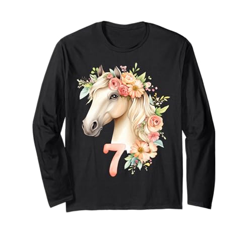 7. Geburtstag Pferd Mädchen 7 Jahre Outfit Pferd Geburtstag Langarmshirt 7. Geburtstag Pferd Mädchen 7 Jahre Outfit Pferd Geburtstag Langarmshirt von Horse Girl Birthday Magic