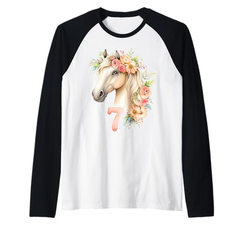 7. Geburtstag Pferd Mädchen 7 Jahre Outfit Pferd Geburtstag Raglan 7. Geburtstag Pferd Mädchen 7 Jahre Outfit Pferd Geburtstag Raglan von Horse Girl Birthday Magic
