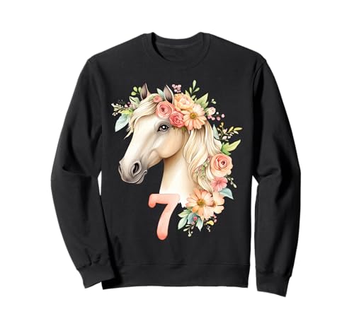 7. Geburtstag Pferd Mädchen 7 Jahre Outfit Pferd Geburtstag Sweatshirt 7. Geburtstag Pferd Mädchen 7 Jahre Outfit Pferd Geburtstag Sweatshirt von Horse Girl Birthday Magic