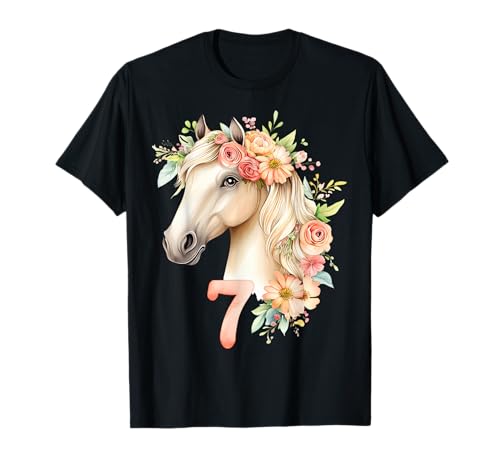 7. Geburtstag Pferd Mädchen 7 Jahre Outfit Pferd Geburtstag T-Shirt 7. Geburtstag Pferd Mädchen 7 Jahre Outfit Pferd Geburtstag T-Shirt von Horse Girl Birthday Magic