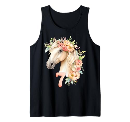7. Geburtstag Pferd Mädchen 7 Jahre Outfit Pferd Geburtstag Tank Top 7. Geburtstag Pferd Mädchen 7 Jahre Outfit Pferd Geburtstag Tank Top von Horse Girl Birthday Magic